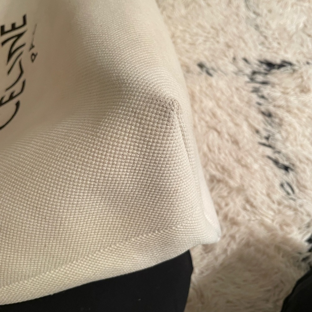 Celine Cream and Brown Tote Bag - Picture 6 of 13